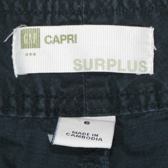 Gap Navy Blue 100% Cotton Capri Pants Size 6 - Picture 4 of 4